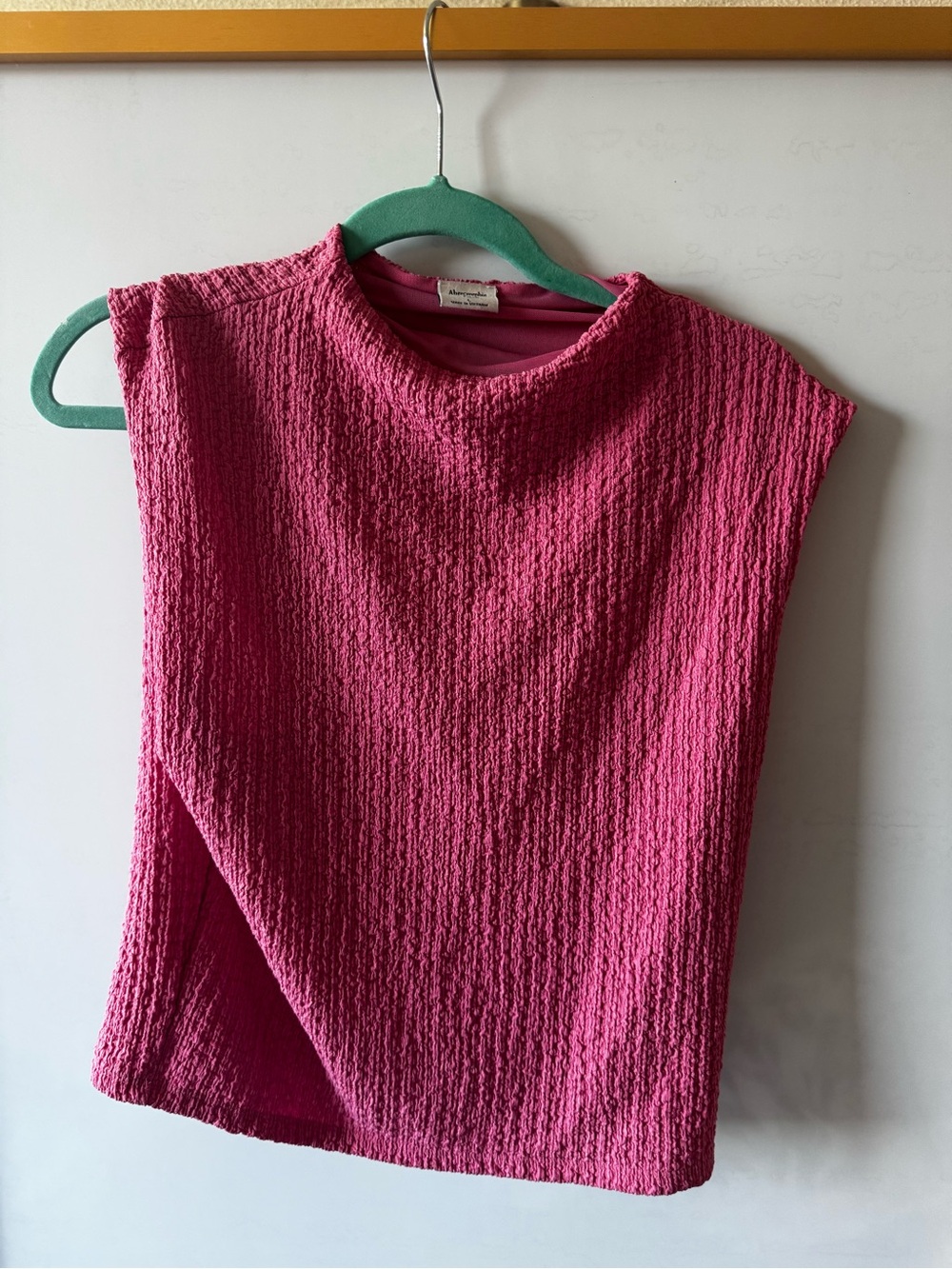 Abercrombie & Fitch Pink Textured Sleeveless Top